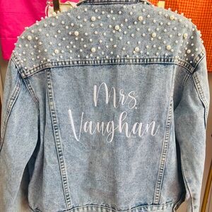Pearl Studded Denim Jacket